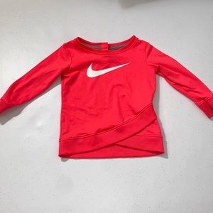 Nike Baby Girl Pink Long Sleeve Top Blouse Size 12 Months